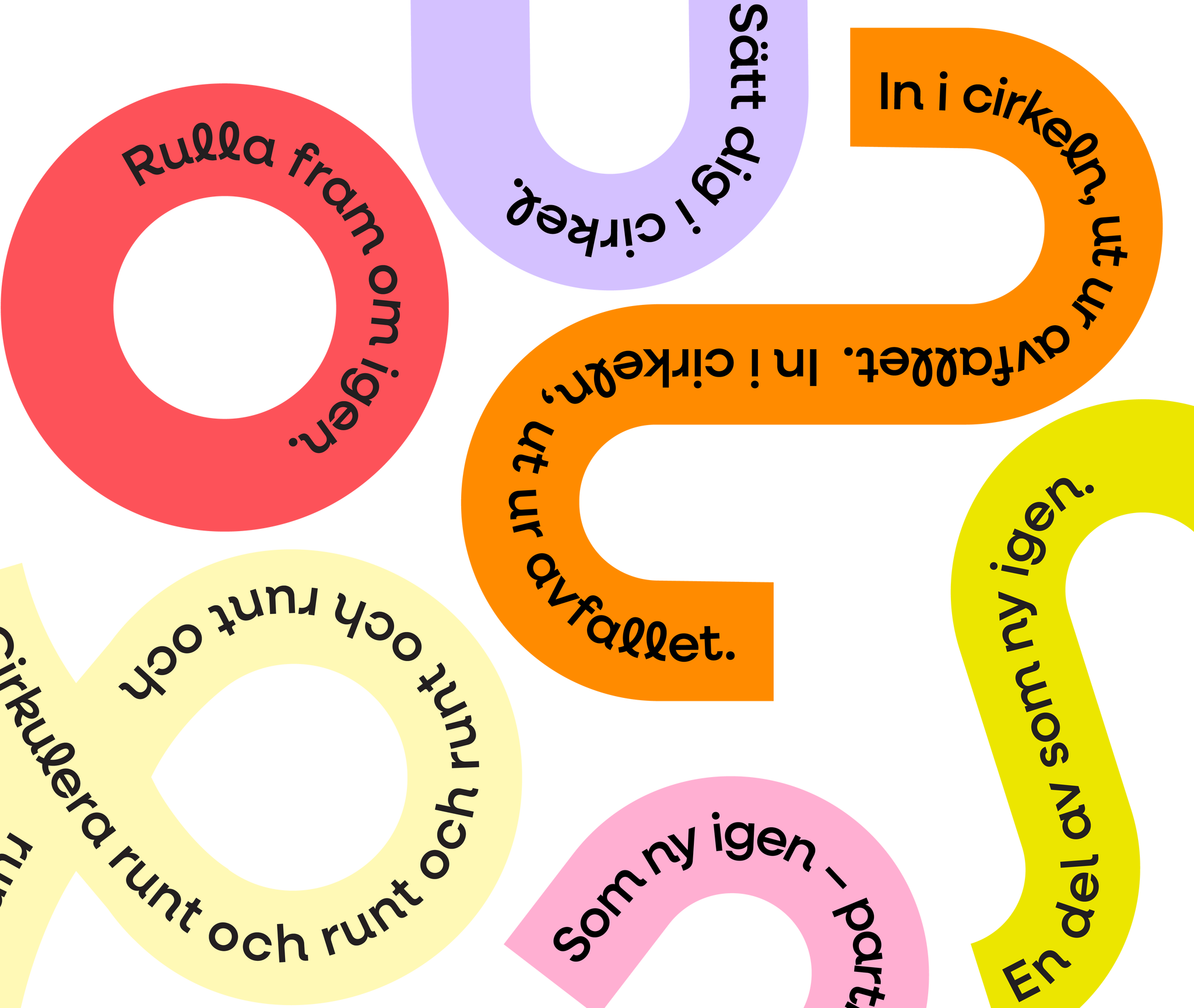 Visar grafisk illustration av cirkularitet med texter om återvinning.